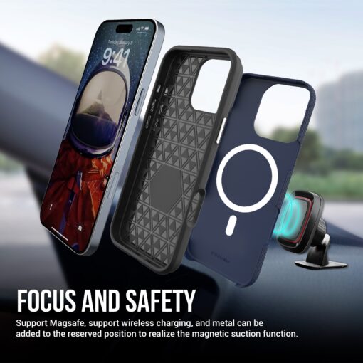 Telefoniümbris Perfectionists Triangle Mag Case Apple iPhone 14 Pro Max tumesinine - Image 2