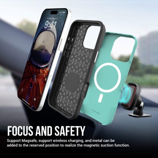 Telefoniümbris Perfectionists Triangle Mag Case Apple iPhone 16 Pro Max roheline - Image 2