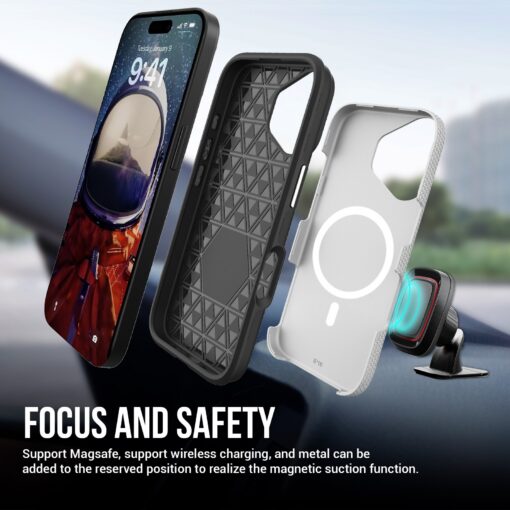 Telefoniümbris Perfectionists Triangle Mag Case Apple iPhone 15 hõbedane - Image 2