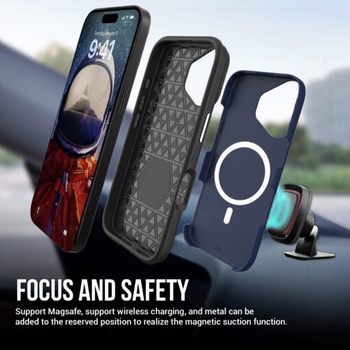 Telefoniümbris Perfectionists Triangle Mag Case Apple iPhone 16 Plus tumesinine - Image 2