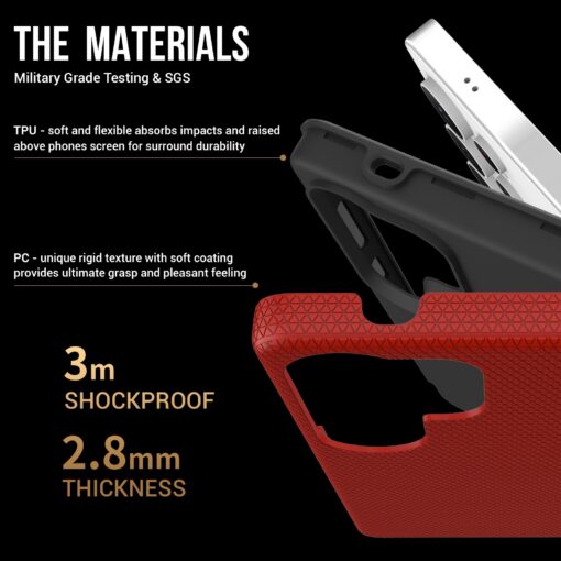 Telefoniümbris Perfectionists Triangle Case Samsung S938 S25 Ultra punane - Image 3