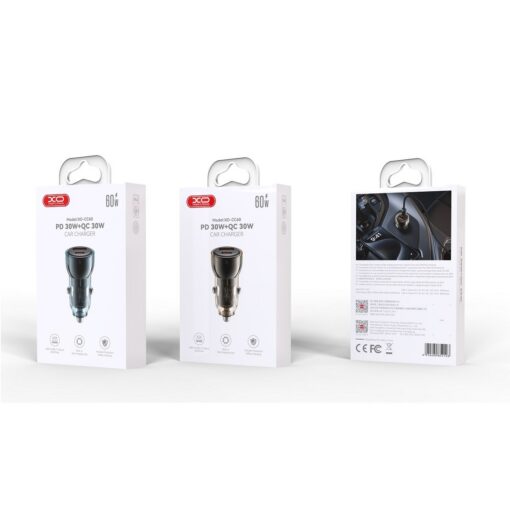 Autolaadija XO CC60 USB-A/USB-C 60W must - Image 2