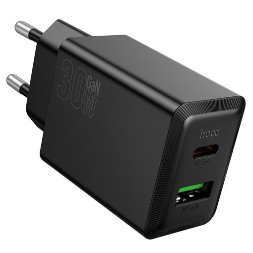 Laadija Hoco N71 30W GaN USB-C/USB-A must - Image 2