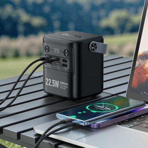 Väline aku Power Bank Hoco J152 22.5W+PD20W 80000mAh must - Image 3