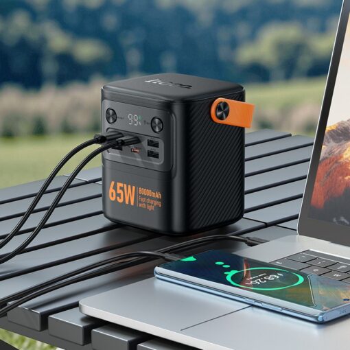 Väline aku Power Bank Hoco J152 Pro PD65W 80000mAh must - Image 3