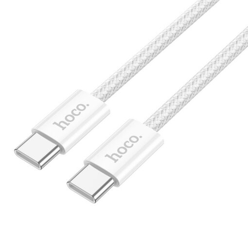 Laadimisjuhe Hoco X104 60W USB-C to USB-C 2.0m valge - Image 2