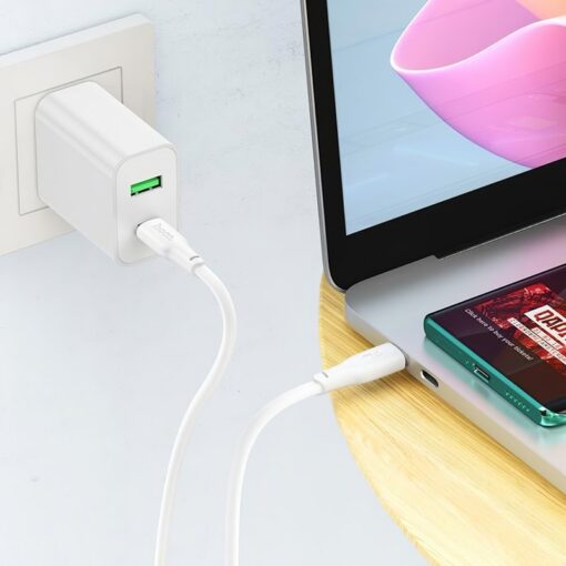 Laadimisjuhe Hoco X93 240W USB-C to USB-C 2.0m valge - Image 3