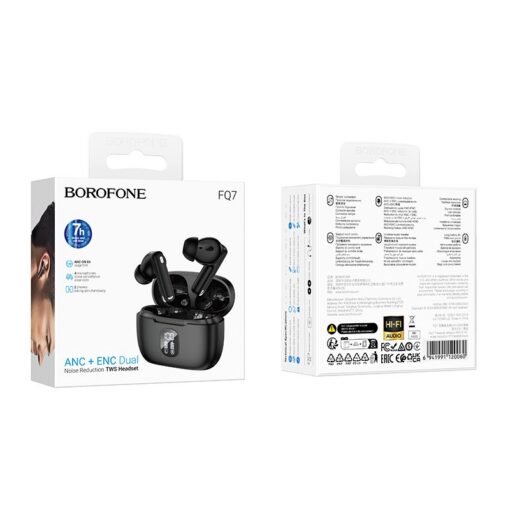 Juhtmeta kõrvaklapid Borofone FQ7 ANC+ENC must - Image 3