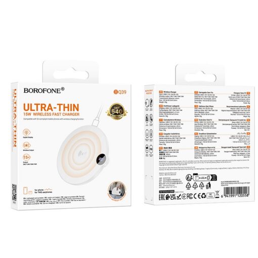 Juhtmeta laadija Borofone BQ39 15W valge - Image 4
