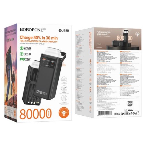 Väline aku Power Bank Borofone BJ65B 22.5W 80000mAh must - Image 5
