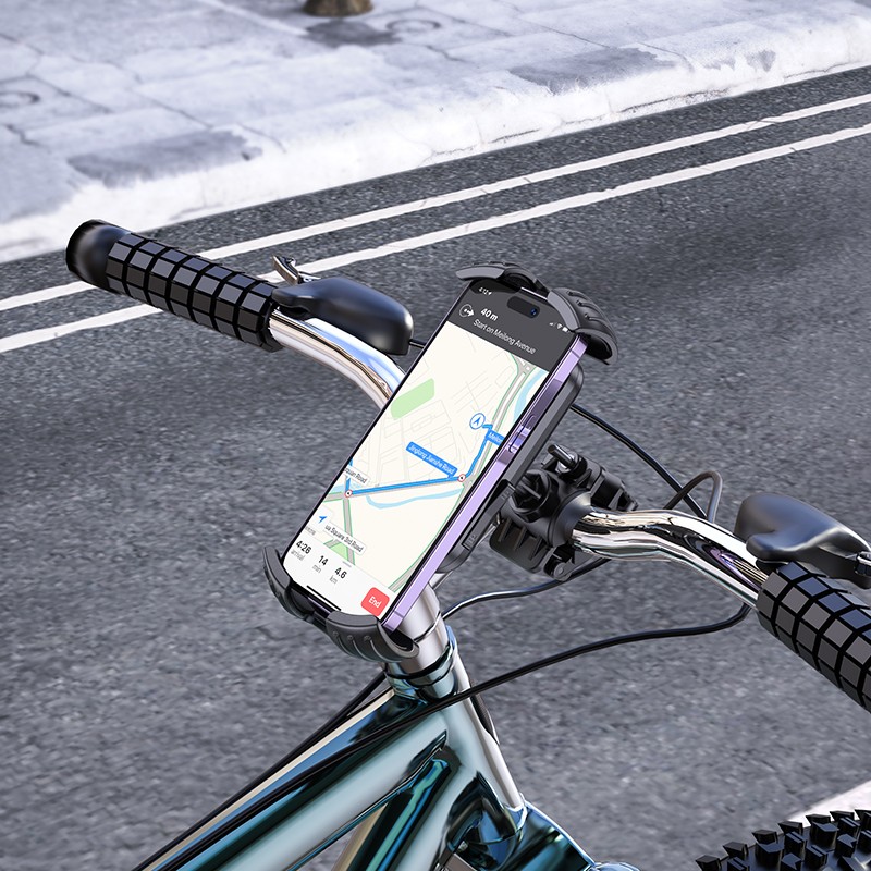 Jalgratas, mootorratas telefonihoidik Borofone BH105 must - Image 4