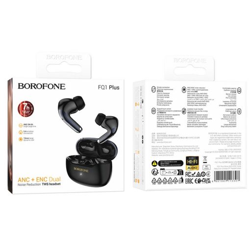 Juhtmeta kõrvaklapid Borofone FQ1 Plus ANC+ENC must - Image 4