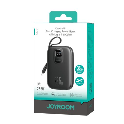 Väline aku Power Bank Joyroom JR-PBF18 22.5W with Lightning cable 10000mAh must - Image 5