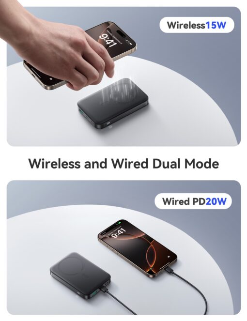 Väline aku Power Bank Joyroom JR-PBM12 22.5W Magnetic Wireless 10000mAh must - Image 4