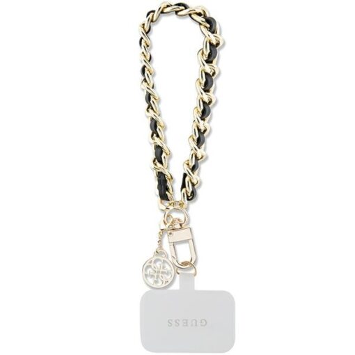 Guess cord GUOUCHSAMC4K black HDSP PU Saffiano Chain Strap 4G Charm