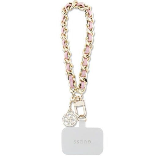 Guess cord GUOUCHSAMC4P pink HDSP PU Saffiano Chain Strap 4G Charm