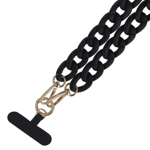 Phone chain long matte black