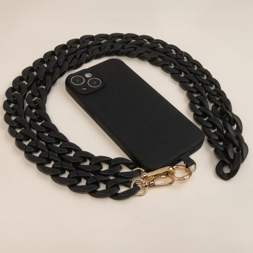 Phone chain long matte black - Image 3