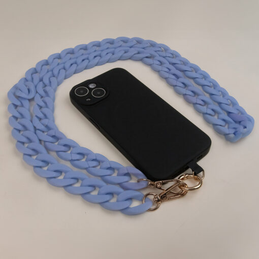 Phone chain long matte light blue - Image 3