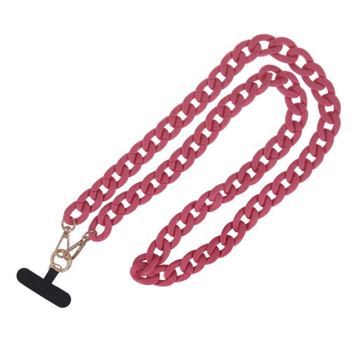 Phone chain long matte pink