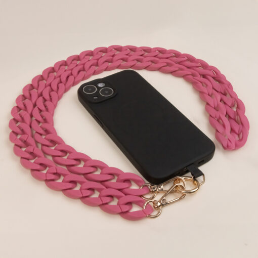 Phone chain long matte pink - Image 3