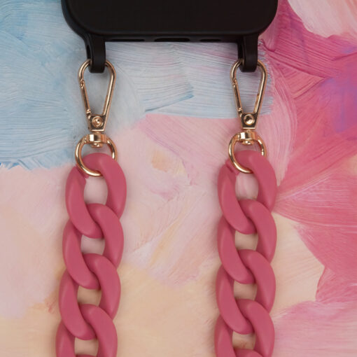 Phone chain long matte pink - Image 4