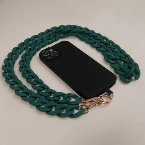 Phone chain long matte dark green - Image 3