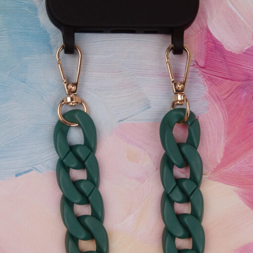 Phone chain long matte dark green - Image 4