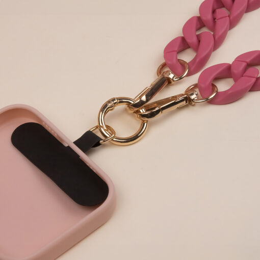 Phone chain long matte pink - Image 7