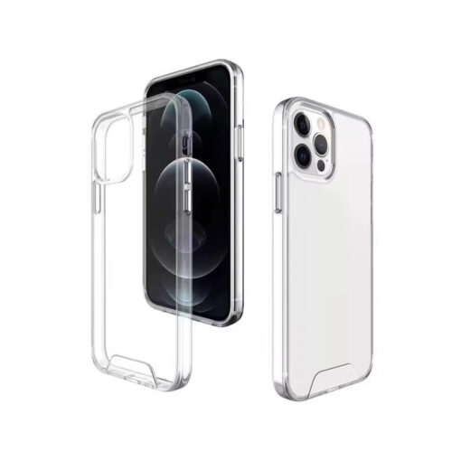 Hybrid Crystal case for iPhone 14 6,1" transparent big hole