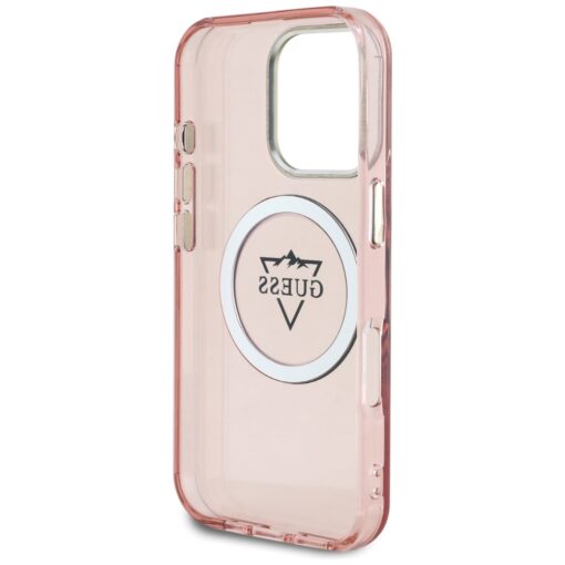 Guess Hardcase MagSafe IML Metal Mountain Logo Case for iPhone 16 Pro 6,3" Pink - Image 7