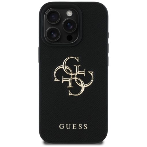 Guess Hardcase PU Grained Big 4G and Classic Logo Case for iPhone 16 Pro 6,3" Black - Image 3