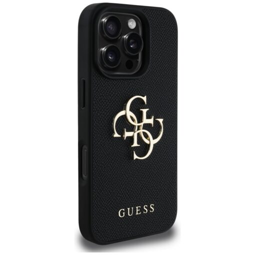 Guess Hardcase PU Grained Big 4G and Classic Logo Case for iPhone 16 Pro 6,3" Black - Image 4