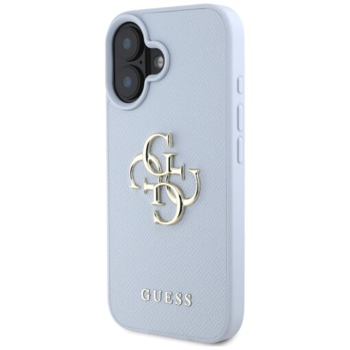 Guess Hardcase PU Grained Big 4G and Classic Logo Case for iPhone 16 6,1" Blue - Image 2