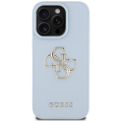 Guess Hardcase PU Grained Big 4G and Classic Logo Case for iPhone 16 Pro 6,3" Blue - Image 3