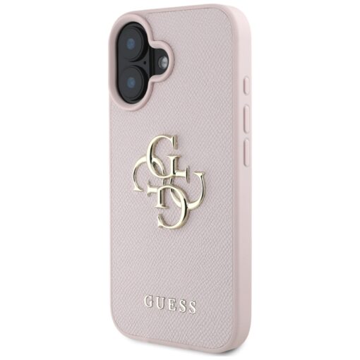 Guess Hardcase PU Grained Big 4G and Classic Logo Case for iPhone 16 6,1" Pink - Image 2