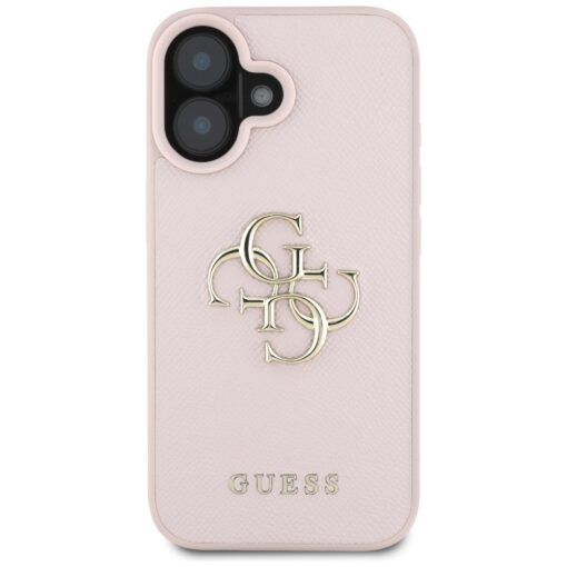 Guess Hardcase PU Grained Big 4G and Classic Logo Case for iPhone 16 6,1" Pink - Image 3