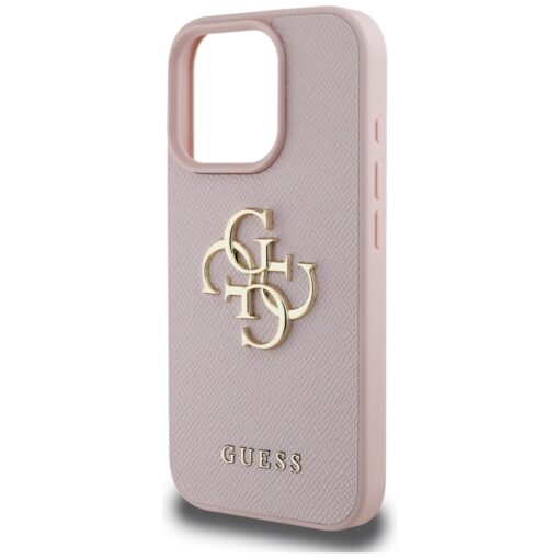 Guess Hardcase PU Grained Big 4G and Classic Logo Case for iPhone 16 Pro Max 6,9" Pink - Image 6