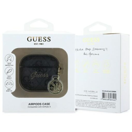 Guess Cover for AirPods 4 4G Charm Collection Black - Image 3