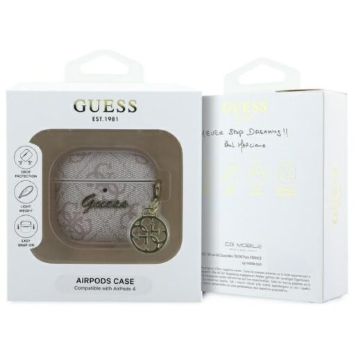 Guess Cover for AirPods 4 4G Charm Collection Pink - Image 3