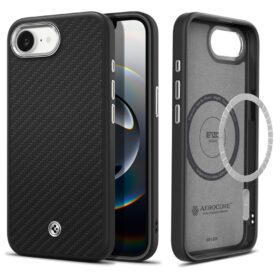 Spigen Enzo Aramid Mag MagSafe Case for iPhone 16E Matte Black