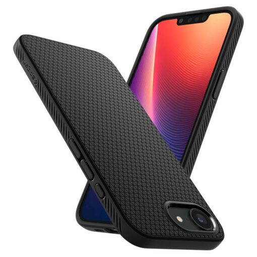 Spigen Liquid Air case for iPhone 16E Matte Black - Image 9
