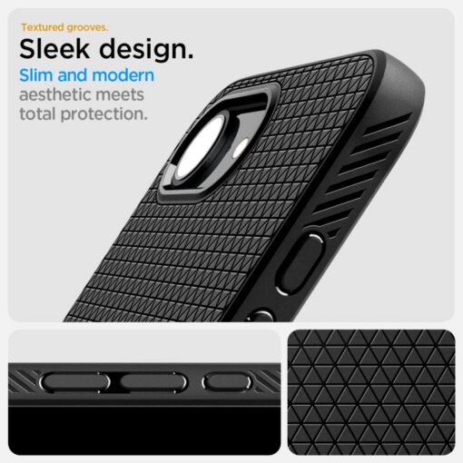 Spigen Liquid Air case for iPhone 16E Matte Black - Image 18