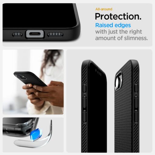 Spigen Liquid Air case for iPhone 16E Matte Black - Image 20