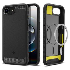 Spigen Rugged Armor Mag MagSafe Case for iPhone 16E Matte Black