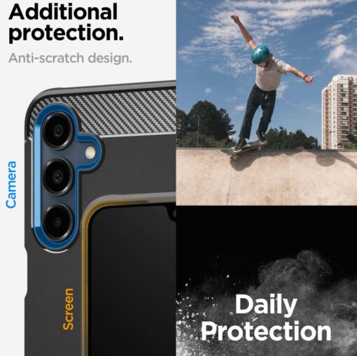 Spigen Rugged Armor Case for Samsung Galaxy A16 4G / 5G Matte Black - Image 12