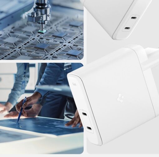 Spigen ArcStation Pro GaN-1402 2-Port 140W Wall Charger White - Image 3