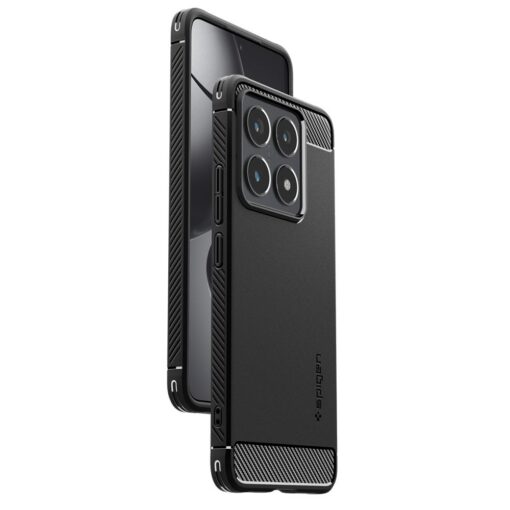Spigen Rugged Armor case for Xiaomi 14T Pro Matte Black - Image 9