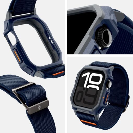 Spigen Lite Fit "Pro" Case for Apple Watch 10 (46mm) Navy Blue - Image 10