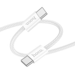 Laadimisjuhe Hoco X104 60W USB-C to USB-C 2.0m valge